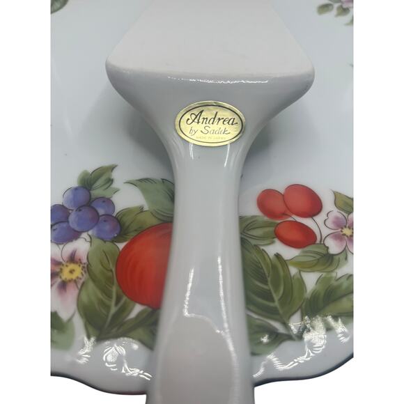 Vintage Andrea by Sadek Cake Plate 10.5” and Server 9.5”. Made in Japan. - Picture 2 of 4